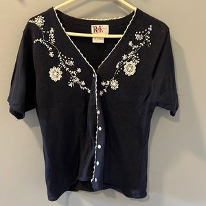 Short sleeve cardigan